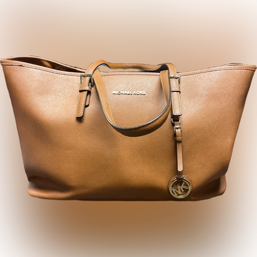 Michael Kors large leather tote in brown